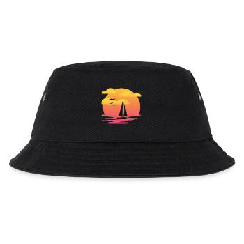 Schiff im Sonnenuntergang. - Kinder Bucket Hat - Schwarz - Vorne