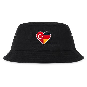 TurkishGerman Heart Flag Unity - Kids’ Bucket Hat - black - Front