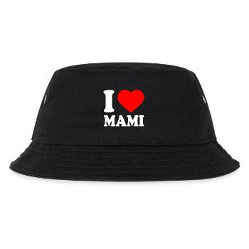 I love mami - Kinder Bucket Hat - Schwarz - Vorne