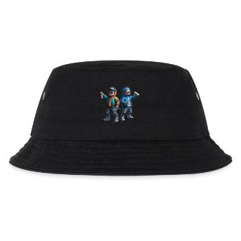 Coole Graffiti-Sprayer - Kinder Bucket Hat - Schwarz - Vorne
