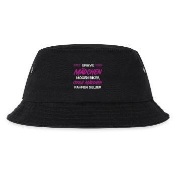 Brave Mädchen – Erobern die Straße - Kinder Bucket Hat - Schwarz - Vorne