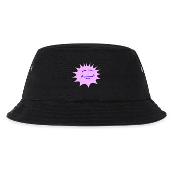 Bright Sun Funny Face Smile Comic Cartoon - Kids’ Bucket Hat - black - Front