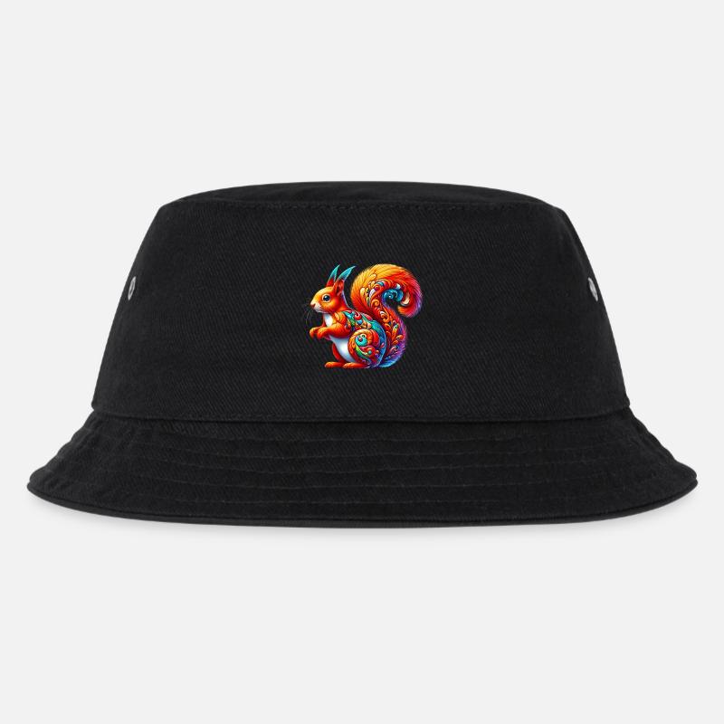 Eichhörnchen - Kinder Bucket Hat - Schwarz