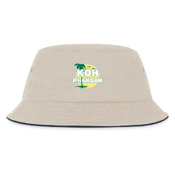 Vollmond Palme K8h Phangan - Kinder Bucket Hat - Natur/Navy - Vorne