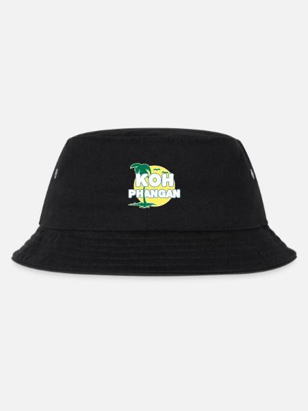 Full Moon Palm Tree K8h Phangan - Kids’ Bucket Hat - black