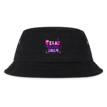 Weihnachten Weihnachtsmann 2024 2025 Film Urlaub Familie XMS - Kinder Bucket Hat - Schwarz - Vorne