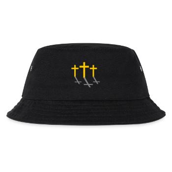 Drei Kreuze - Kinder Bucket Hat - Schwarz - Vorne