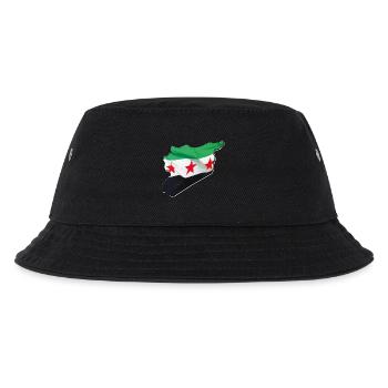 Syria Flag in Syria Map 2 - Kids’ Bucket Hat - black - Front