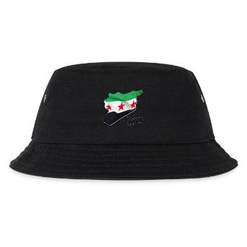 Syria Flag in Syria Map SY - Kids’ Bucket Hat - black - Front