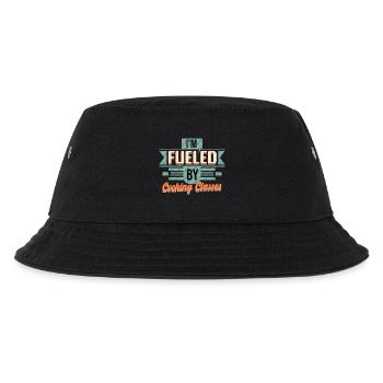 Ich werde von Kochkurs-Enthusiasten angetrieben - Kinder Bucket Hat - Schwarz - Vorne