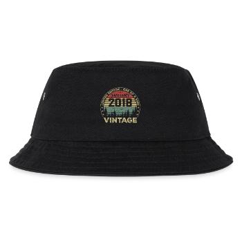 Jahrgang Januar 2018 Geburtstag Januar 2018 - Kinder Bucket Hat - Schwarz - Vorne