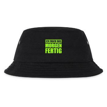 Ich Mach Das Morgen Fertig - Kinder Bucket Hat - Schwarz - Vorne