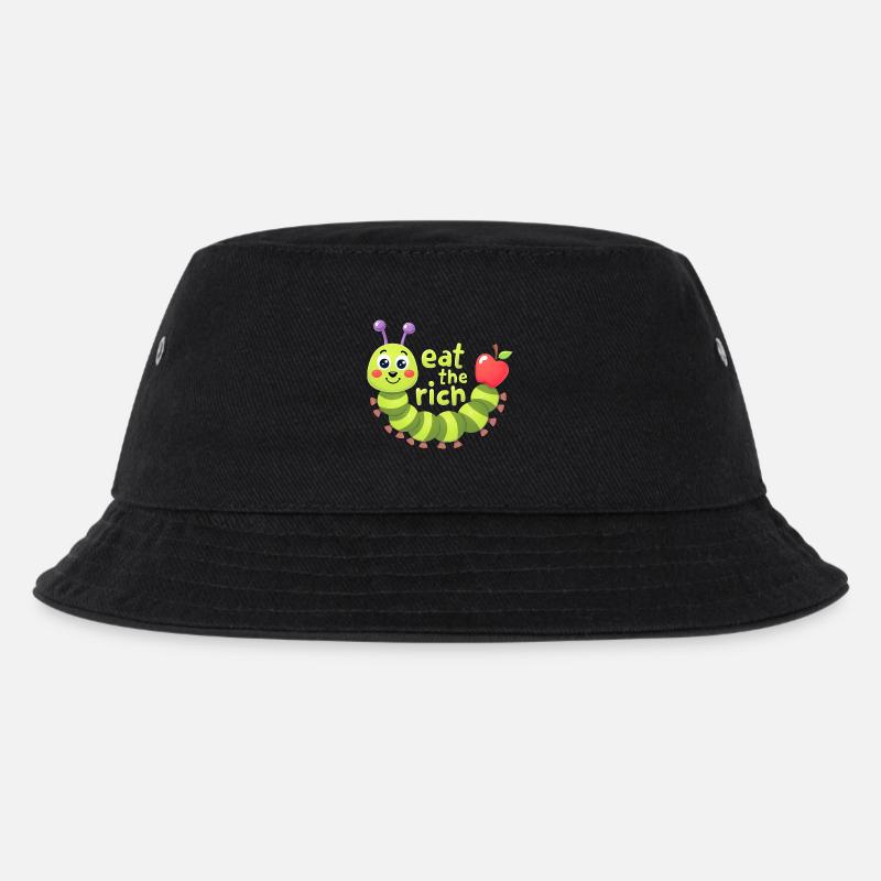 Mangez le riche affamé mignon ver chenille - Bob Enfant - noir