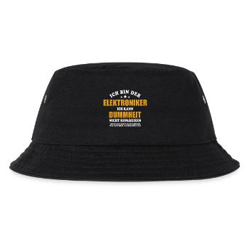 Elektroniker - ich kann Dummheit nicht reparieren - Kinder Bucket Hat - Schwarz - Vorne