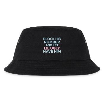 Block His Number And Let Lil Ugly Have Him 7 - Kinder Bucket Hat - Schwarz - Vorne