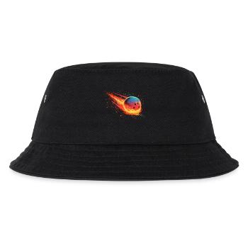 Bowlingkugel 90er Look - Kinder Bucket Hat - Schwarz - Vorne