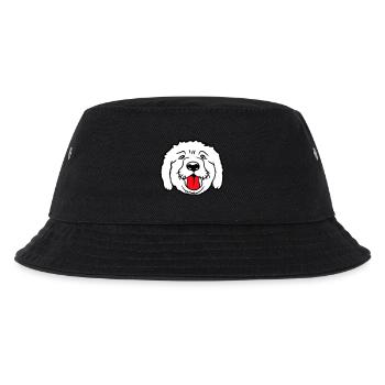 Dear dog sticks out his tongue happily - Kids’ Bucket Hat - black - Front