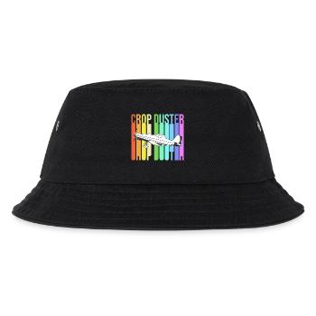 Crop Duster Flugzeug Pilot Geschenk - Kinder Bucket Hat - Schwarz - Vorne