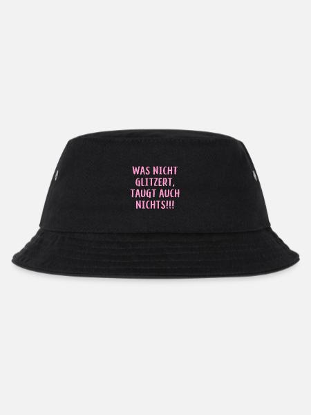 Was nicht glitzert, taugt auch nichts!!! - Glitzer - Kinder Bucket Hat - Schwarz