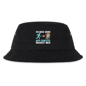 Gamer Zocker Programmierer Administrator Computer - Kinder Bucket Hat - Schwarz - Vorne