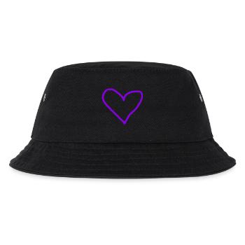 Coeur Violet Idée Cadeau Coeurs Violet - Bob Enfant - noir - Devant