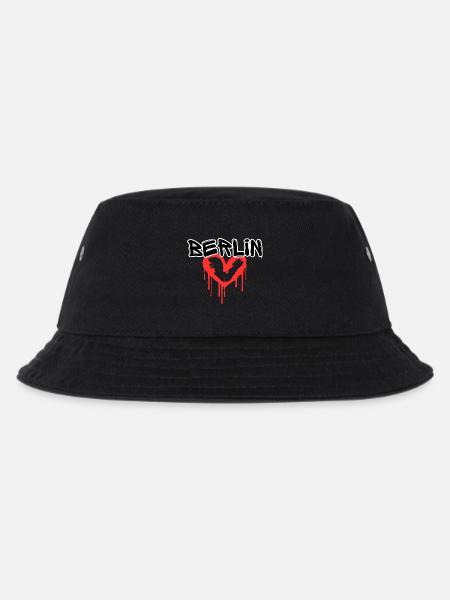 Berlin Graffiti Heart - Kids’ Bucket Hat - black