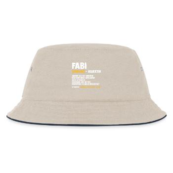 Fabian - Kids’ Bucket Hat - ecru/navy - Front