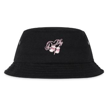 Daddy mit Tochter Herz Babyschuhe rosa - Kinder Bucket Hat - Schwarz - Vorne