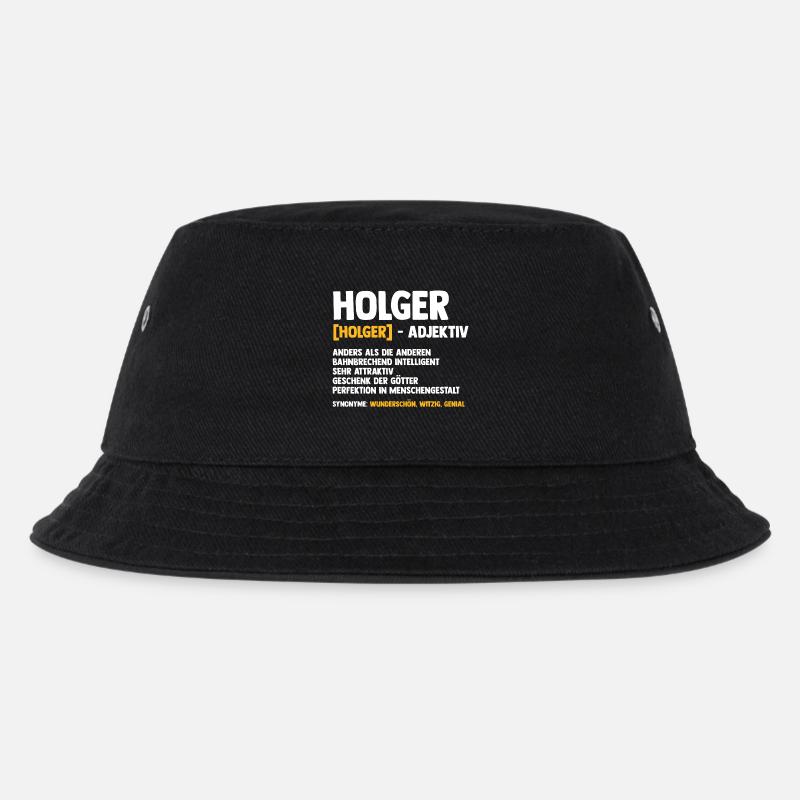 Holger - Kinder Bucket Hat - Schwarz