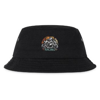 retro superbike racing - biker racer illustration - Kids’ Bucket Hat - black - Front