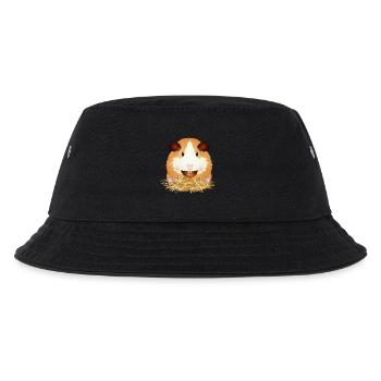 Lachendes Meerschweinchen im Stroh – Gute Laune - Kinder Bucket Hat - Schwarz - Vorne
