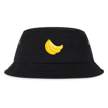 Four yellow bananas in a bunch for fans of food art - Kids’ Bucket Hat - black - Front