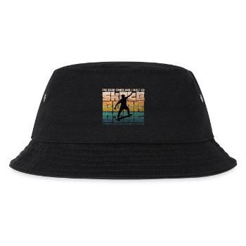 Skateboard Skaten Skate-Fan70er Retro Skater - Kinder Bucket Hat - Schwarz - Vorne