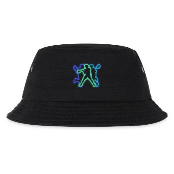Lacrosse Player Silhouettes Men Lacrosse Boy - Kids’ Bucket Hat - black - Front