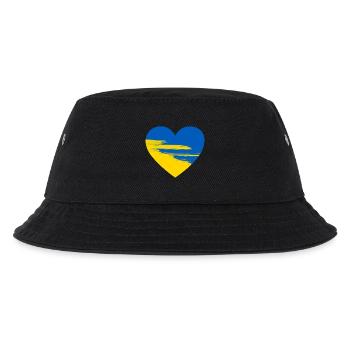 Ukraine Herz - Kinder Bucket Hat - Schwarz - Vorne