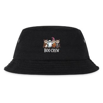 Boo Crew Eulen Geist Kürbis Hexe Skelett Halloween - Kinder Bucket Hat - Schwarz - Vorne