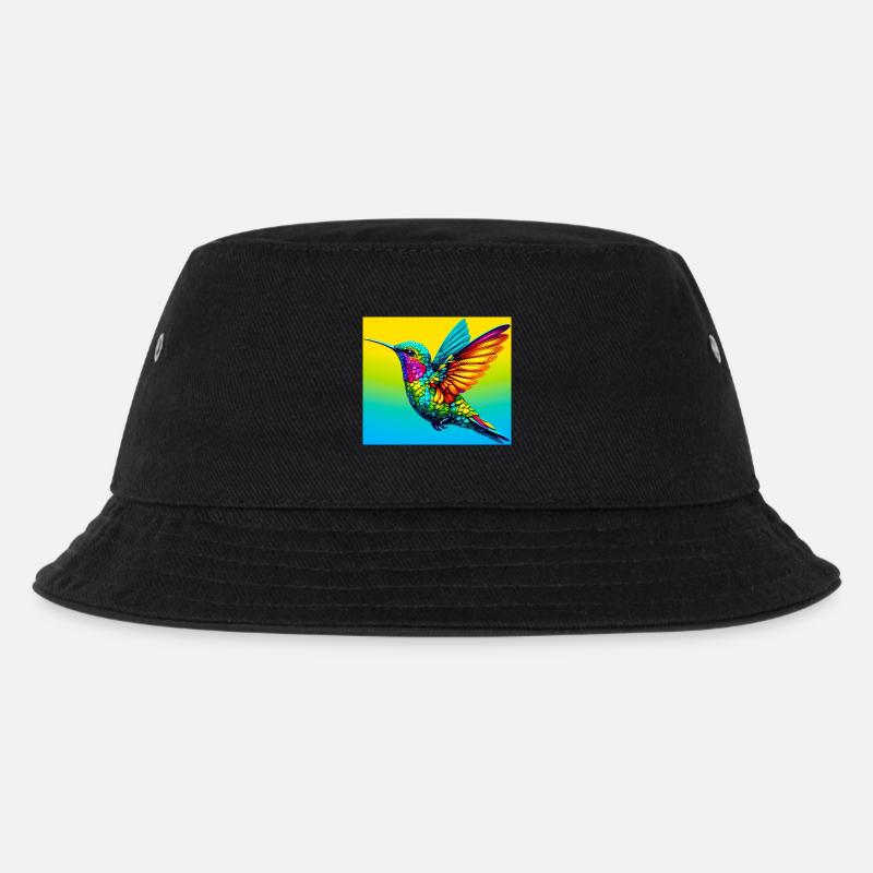 Kolibri - Kinder Bucket Hat - Schwarz