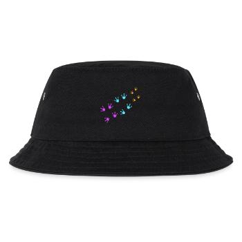 3 Frösche Fußabdrücke Familie Eltern Kind Team süß - Kinder Bucket Hat - Schwarz - Vorne