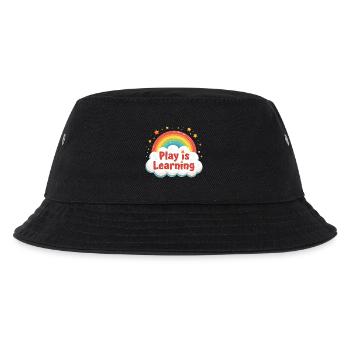 Playing is learning, preschool, preschool, kindergarten - Kids’ Bucket Hat - black - Front