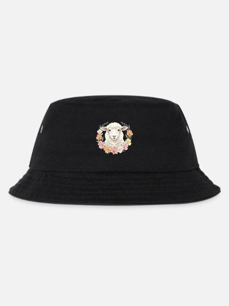 Weisses Schaf - Kinder Bucket Hat - Schwarz