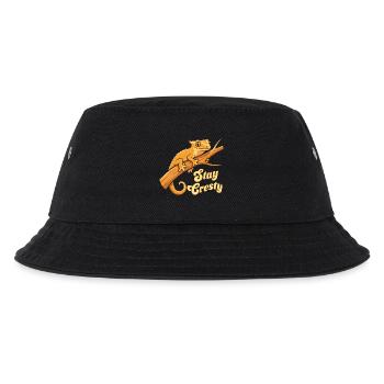Schopfgecko Reptil Humor Eidechse - Kinder Bucket Hat - Schwarz - Vorne