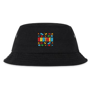 Bruder Brick Builder Kreative Familie Block Liebhaber - Kinder Bucket Hat - Schwarz - Vorne