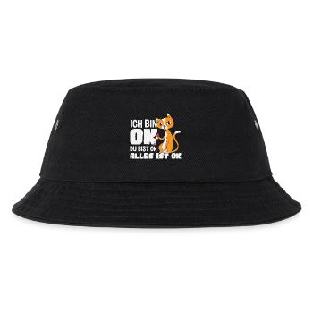 Ich bin OK Du bist OK Alles ist OK Katze - Kinder Bucket Hat - Schwarz - Vorne