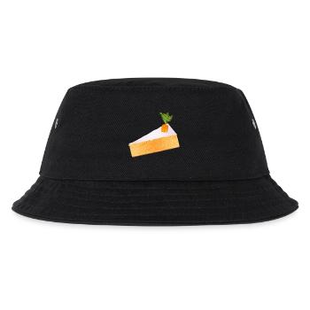 Saftiger Karottenkuchen mit witziger Deko - Kinder Bucket Hat - Schwarz - Vorne