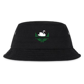 Swan Laurel Wreath with Namespace - Kids’ Bucket Hat - black - Front