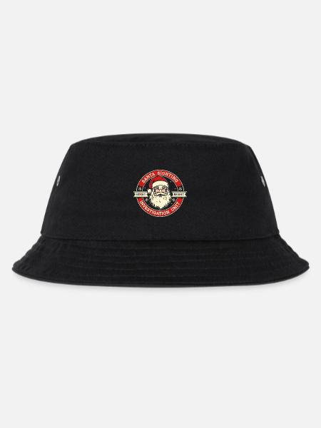 Weihnachtsmann-Sichtungsuntersuchungseinheit Lusti - Kinder Bucket Hat - Schwarz