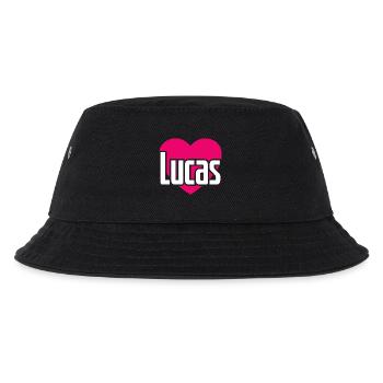 J’aime Lucas Coeur Rose J’aime Lucas - Bob Enfant - noir - Devant