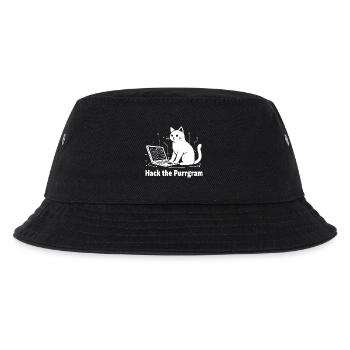 Purrrgram Hack: Cat Tech Humor - Kids’ Bucket Hat - black - Front