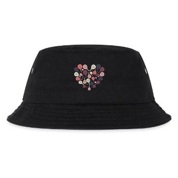 Padel Racket Heart  – Sport & Herz - Kinder Bucket Hat - Schwarz - Vorne