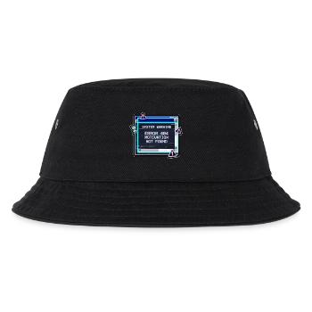 Error 404 Motivation Glitch - Kinder Bucket Hat - Schwarz - Vorne
